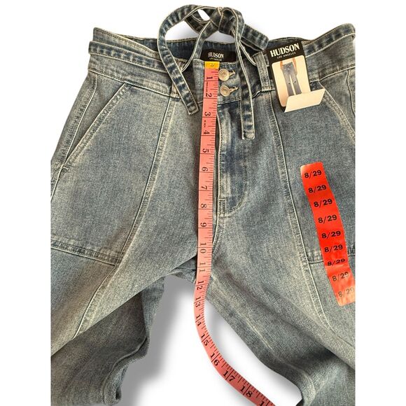 NWT Hudson Wide Leg Belted Wide-Leg Ankle Jeans Size 8 - Picture 3 of 6